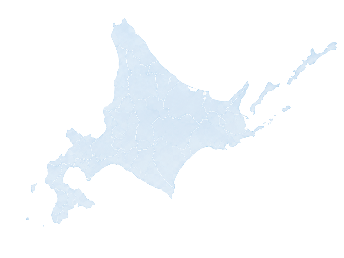 北海道の行政区分地図
